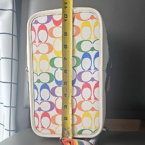 Coach Logo Leather Crossbody Bag - Picture 8 of 11